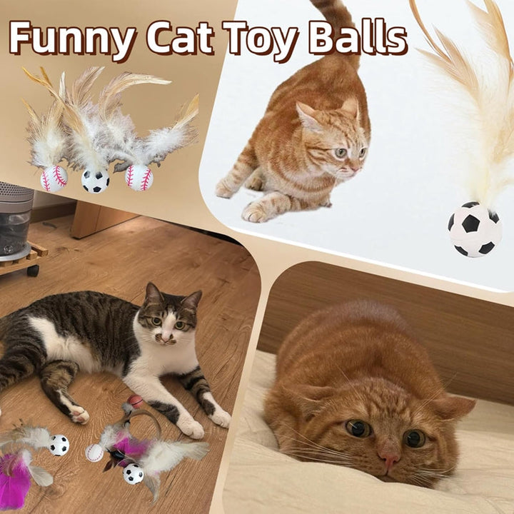 Unleash the Fun with Our Self Entertainment Pet Ball Feather Interactive Toy