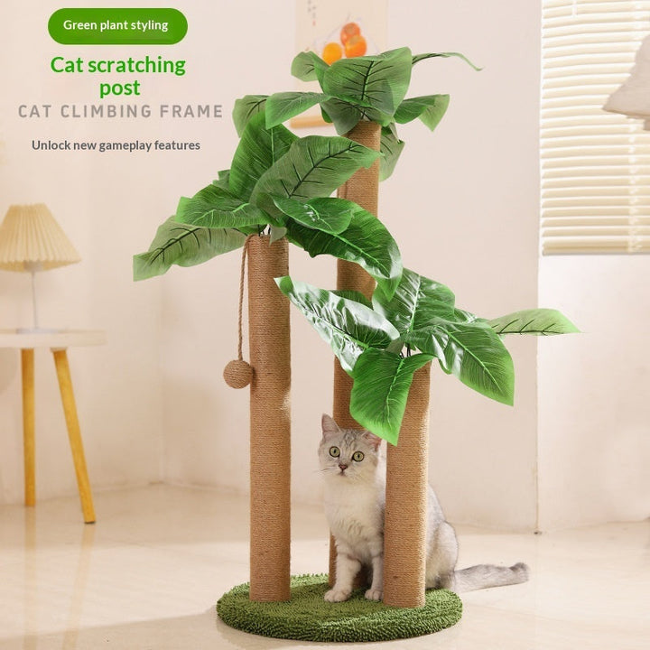 Coconut Tree Pet Scratcher And Climbing Tower Toy: Elevate Your Pet's Playtime!