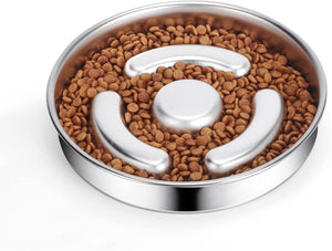The Ultimate Solution for Your Pet's Eating Habits: The Pet Slow Feeding Bowl with Stainless Steel Neck Protector